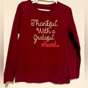Girls-Thanksgiving themed long sleeve t-shirt